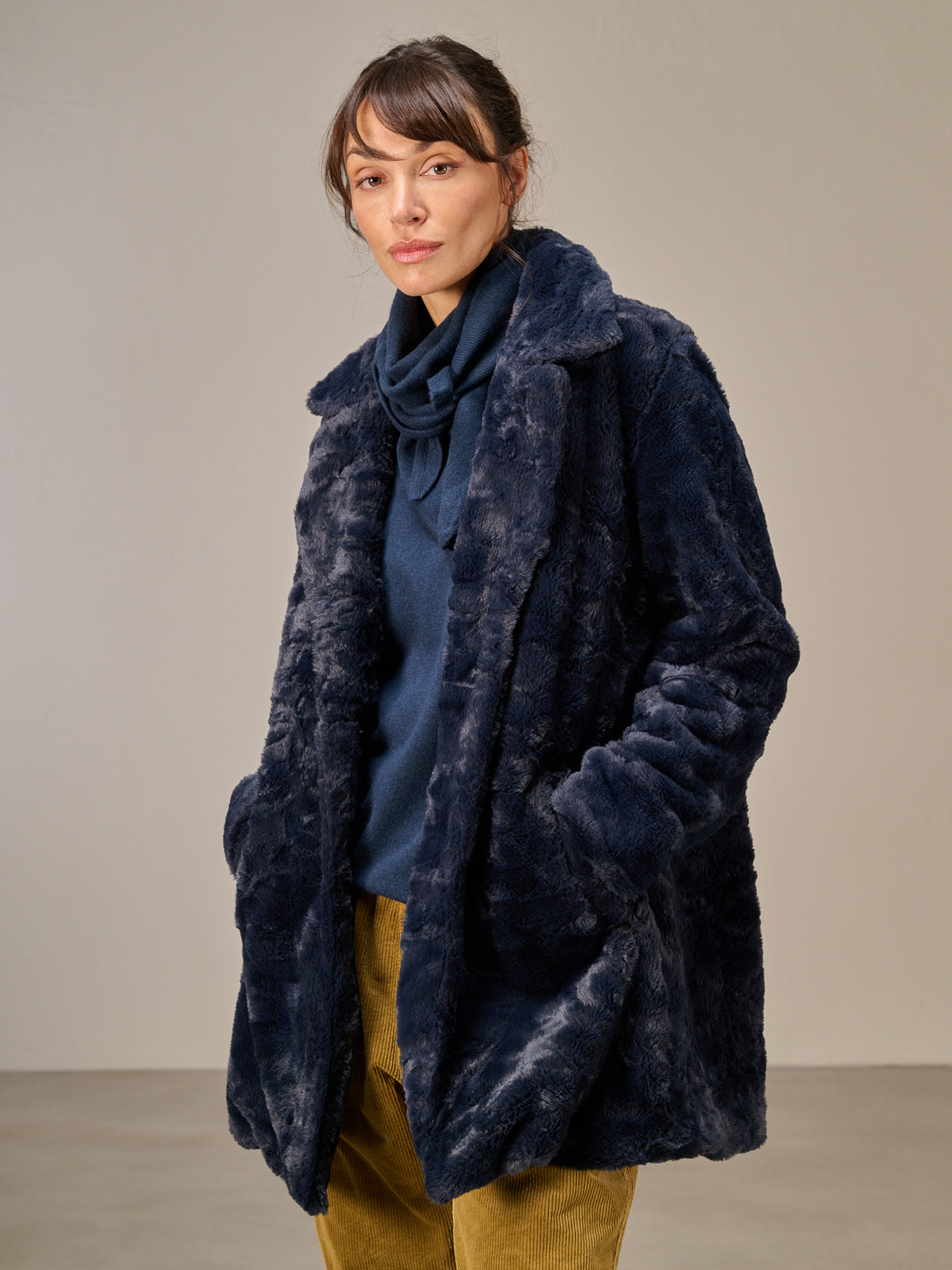 Faux fur coat