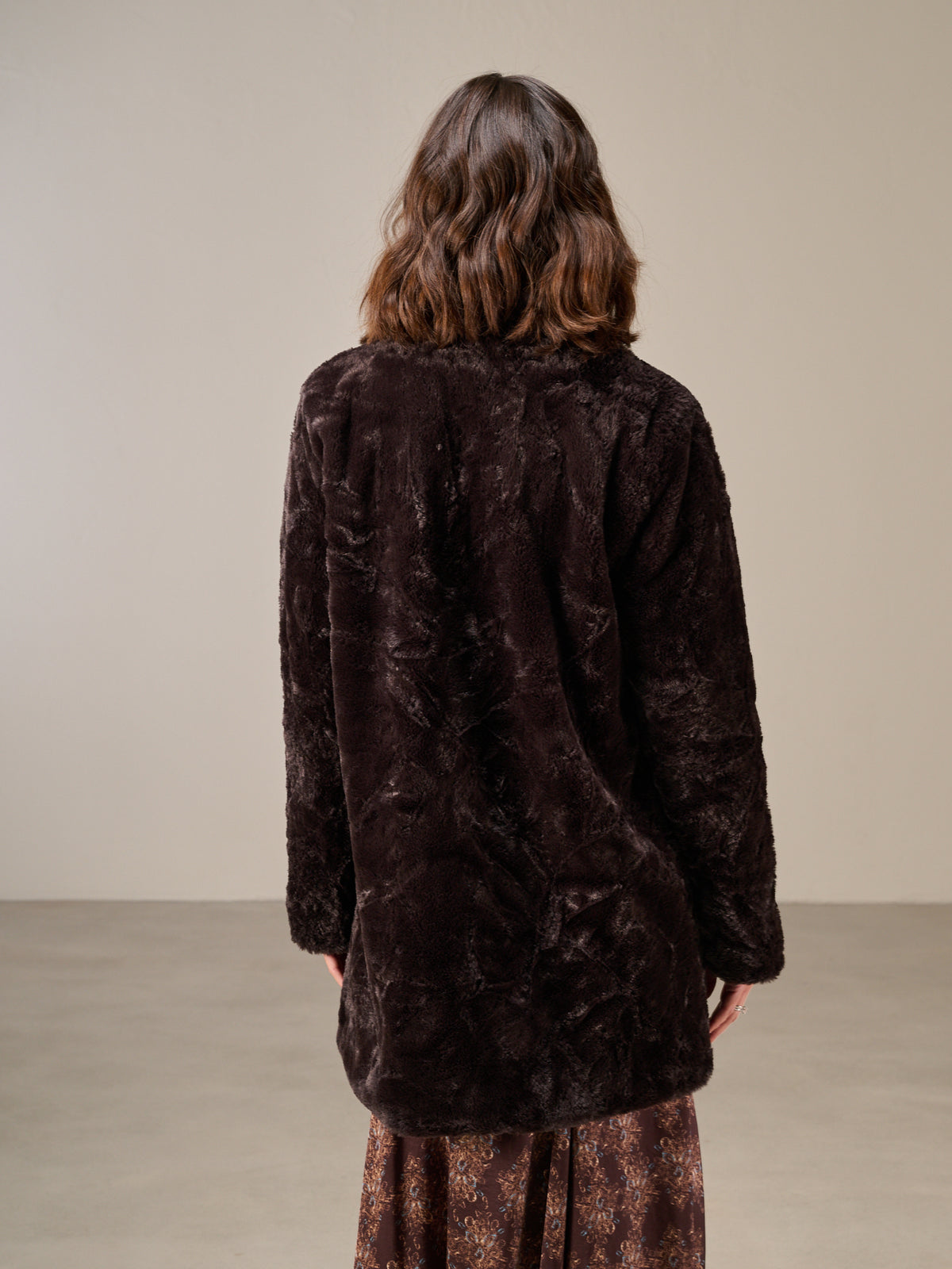 Faux fur coat